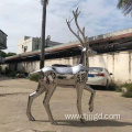 Stainless Steel Deer Sculpture